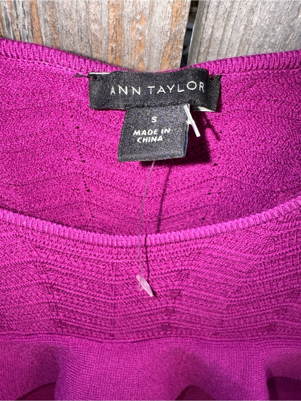 Ann Taylor Chevron Ruffle Sweater Dress Size Small - Picture 7 of 8